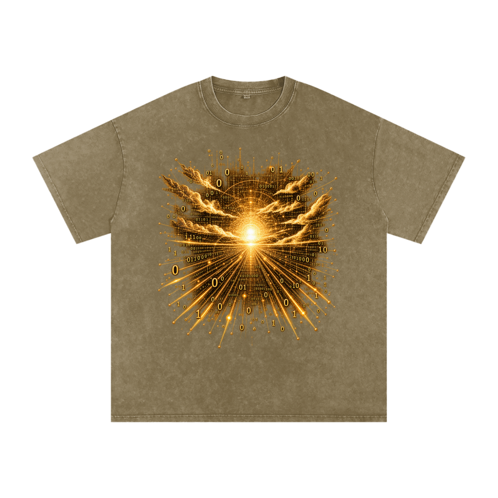 Time Is a Thread luxury washed cotton streetwear T-shirt, alternate color and garment view 29