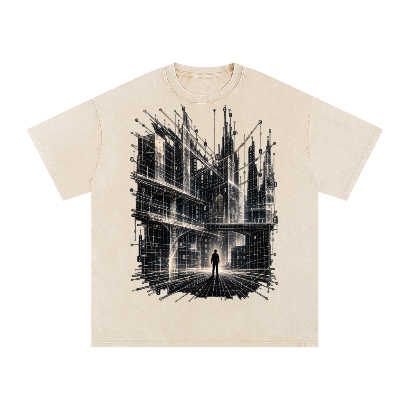Infinite Scaffolding luxury washed cotton streetwear T-shirt, alternate color and garment view 35