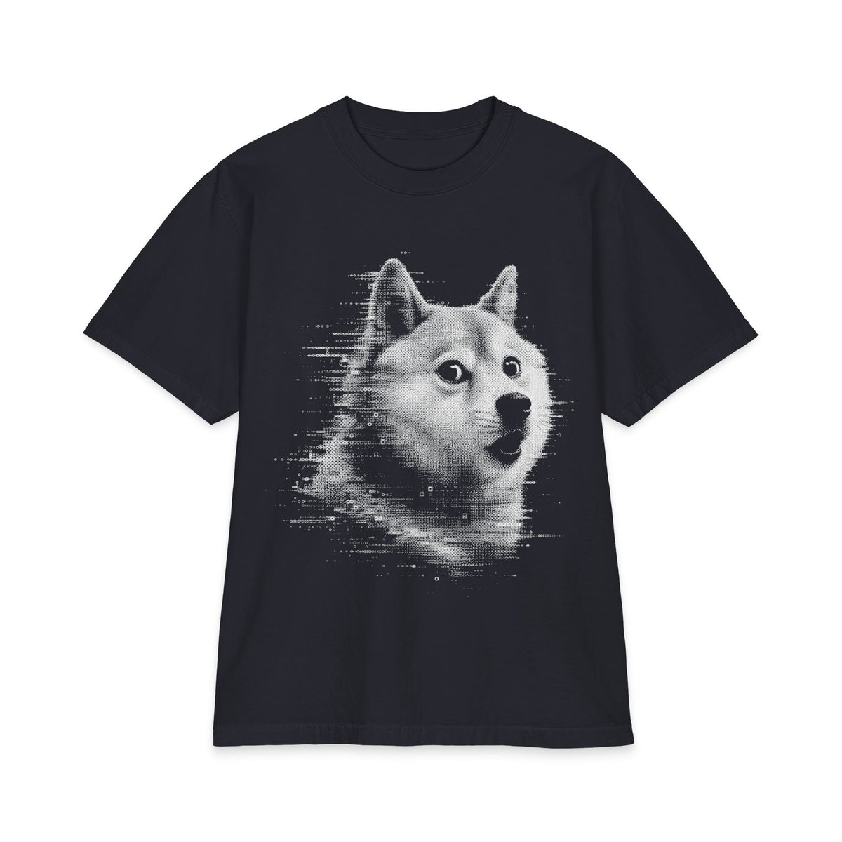 GlitchInu Luxury Tee — Vintage Glitch Meme