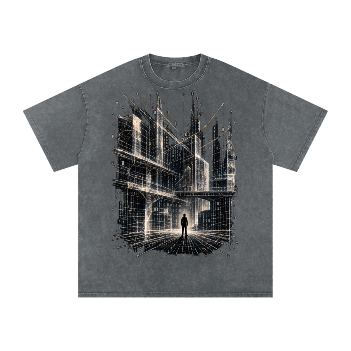 Infinite Scaffolding luxury washed cotton streetwear T-shirt, alternate color and garment view 33