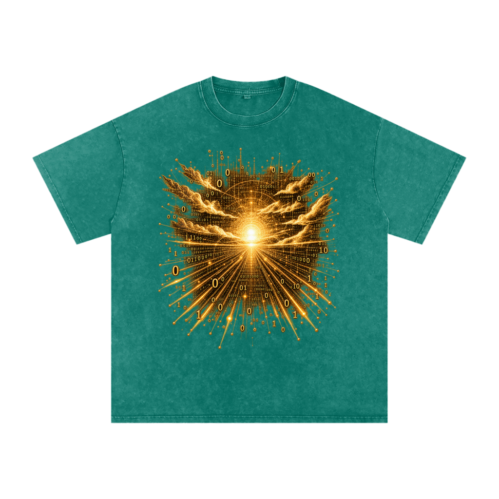 Time Is a Thread luxury washed cotton streetwear T-shirt, alternate color and garment view 27