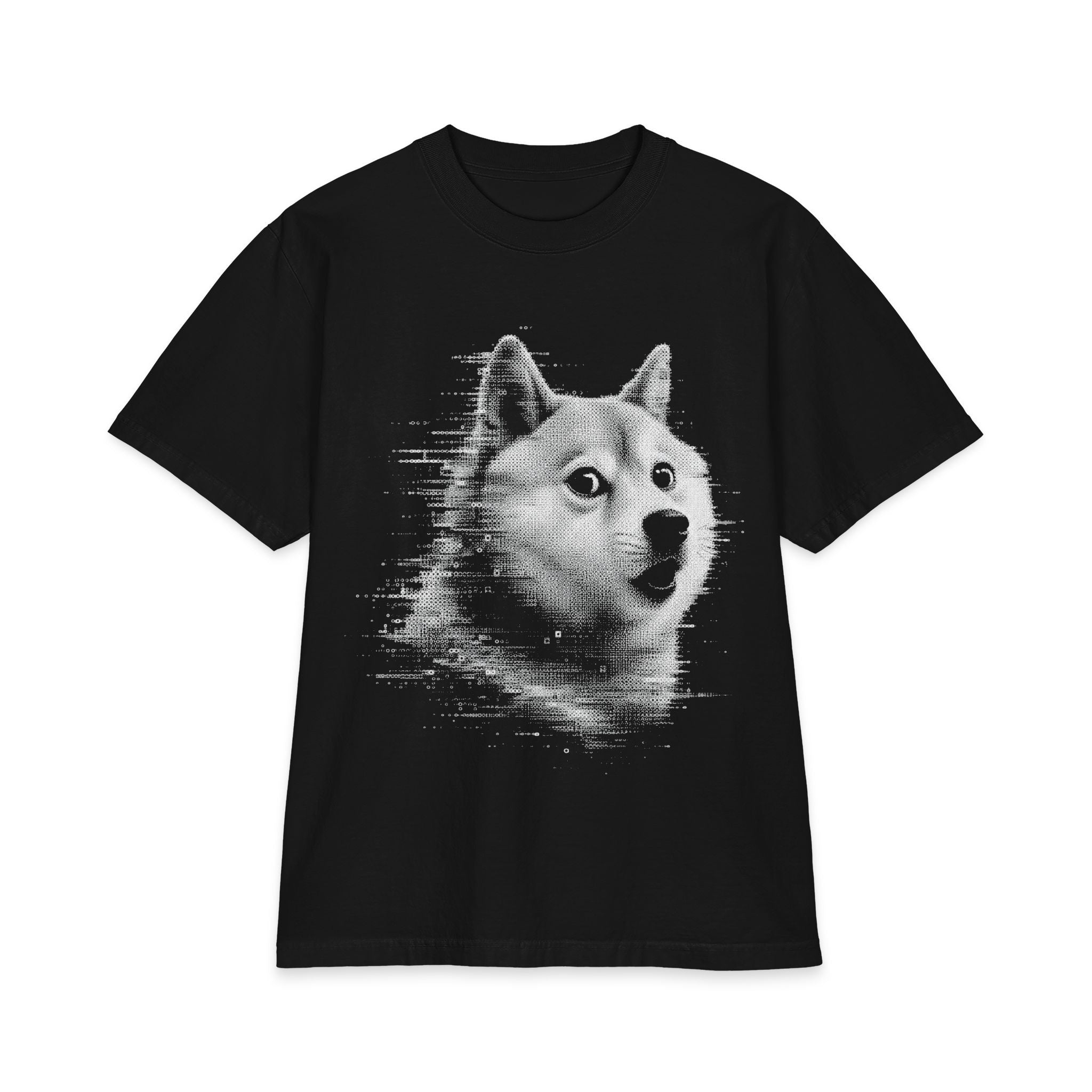 GlitchInu Luxury Tee — Vintage Glitch Meme
