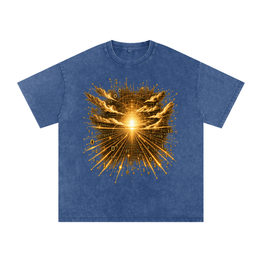 Time Is a Thread luxury washed cotton streetwear T-shirt, alternate color and garment view 23