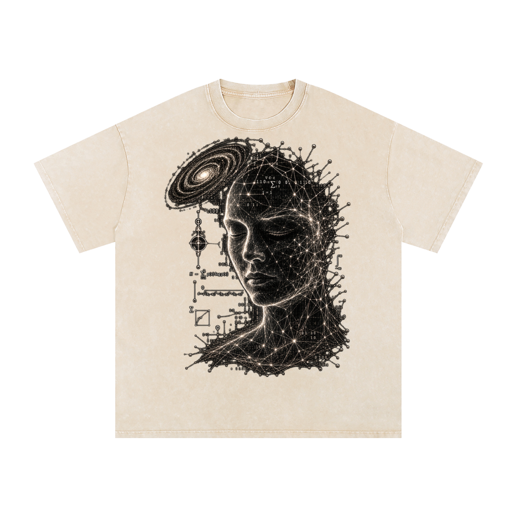 Minds as Mirrors luxury washed cotton streetwear T-shirt, alternate color and garment view 5