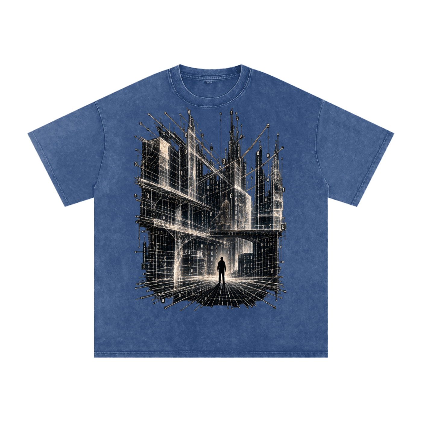 Infinite Scaffolding luxury washed cotton streetwear T-shirt, alternate color and garment view 13