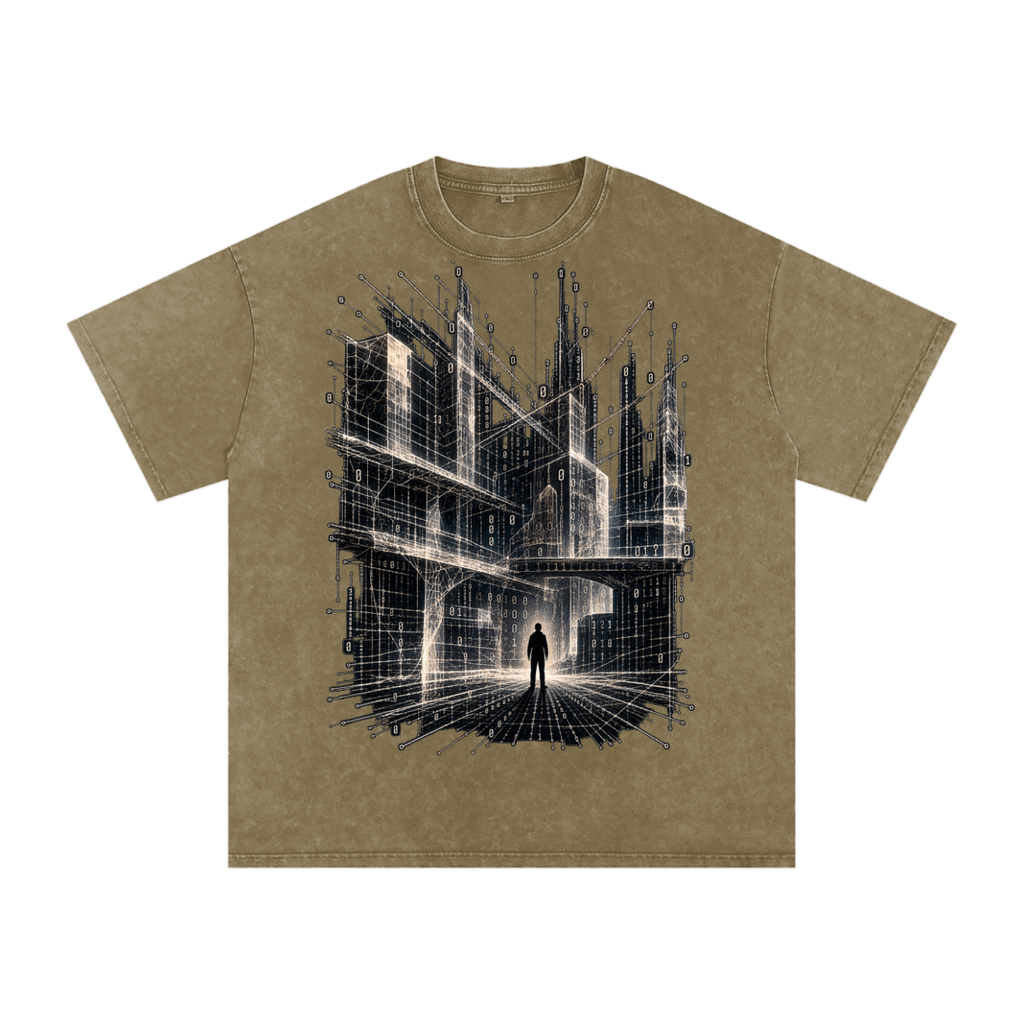 Infinite Scaffolding luxury washed cotton streetwear T-shirt, alternate color and garment view 17