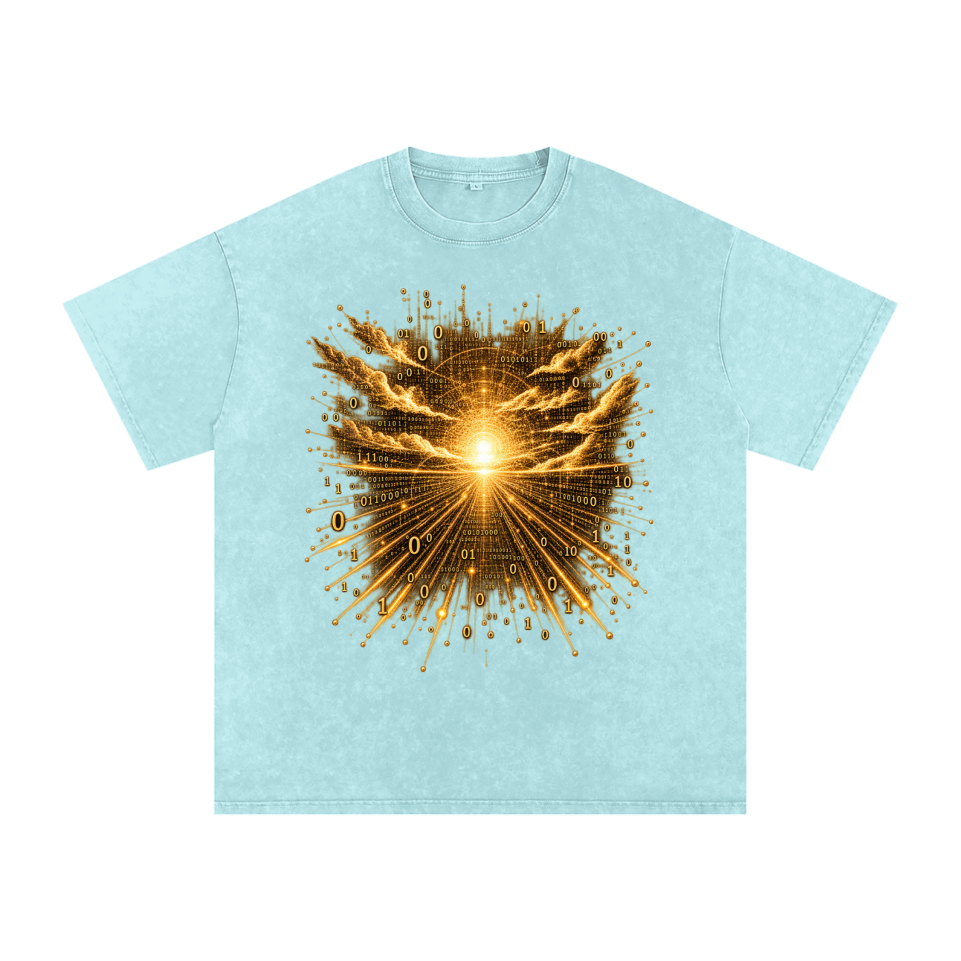 Time Is a Thread luxury washed cotton streetwear T-shirt, alternate color and garment view 3