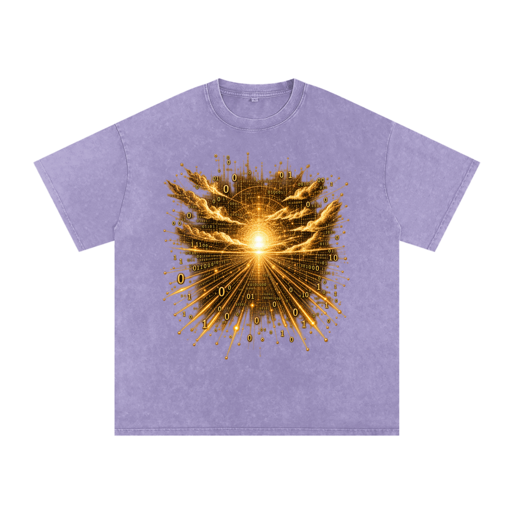 Time Is a Thread luxury washed cotton streetwear T-shirt, alternate color and garment view 11
