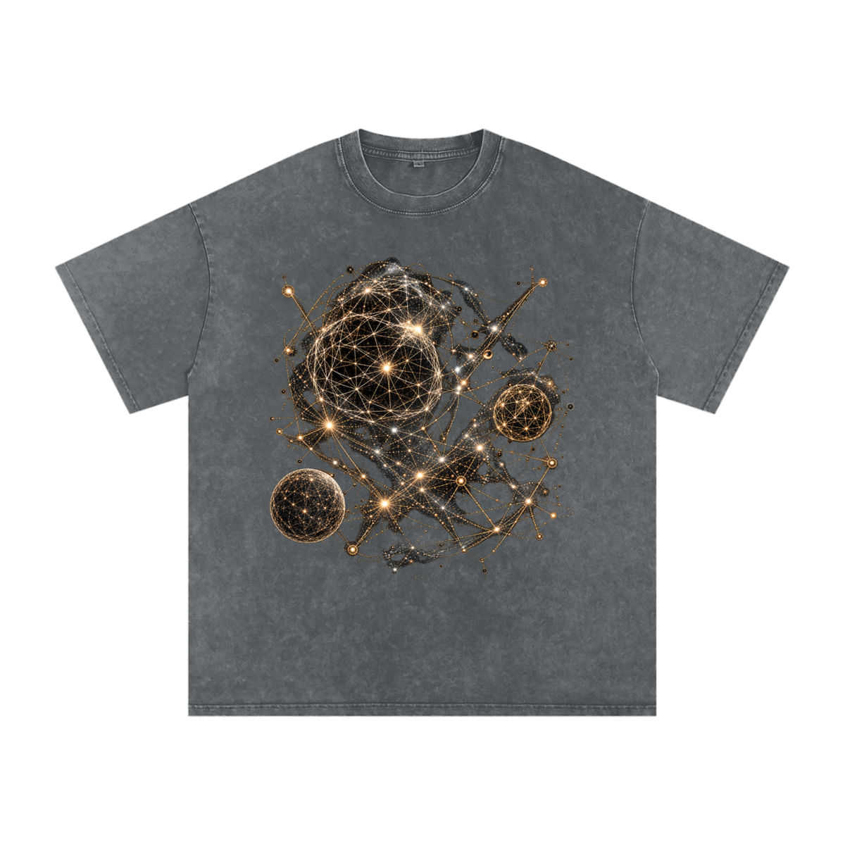 Geometry of Space luxury washed cotton streetwear T-shirt, alternate color and garment view 31