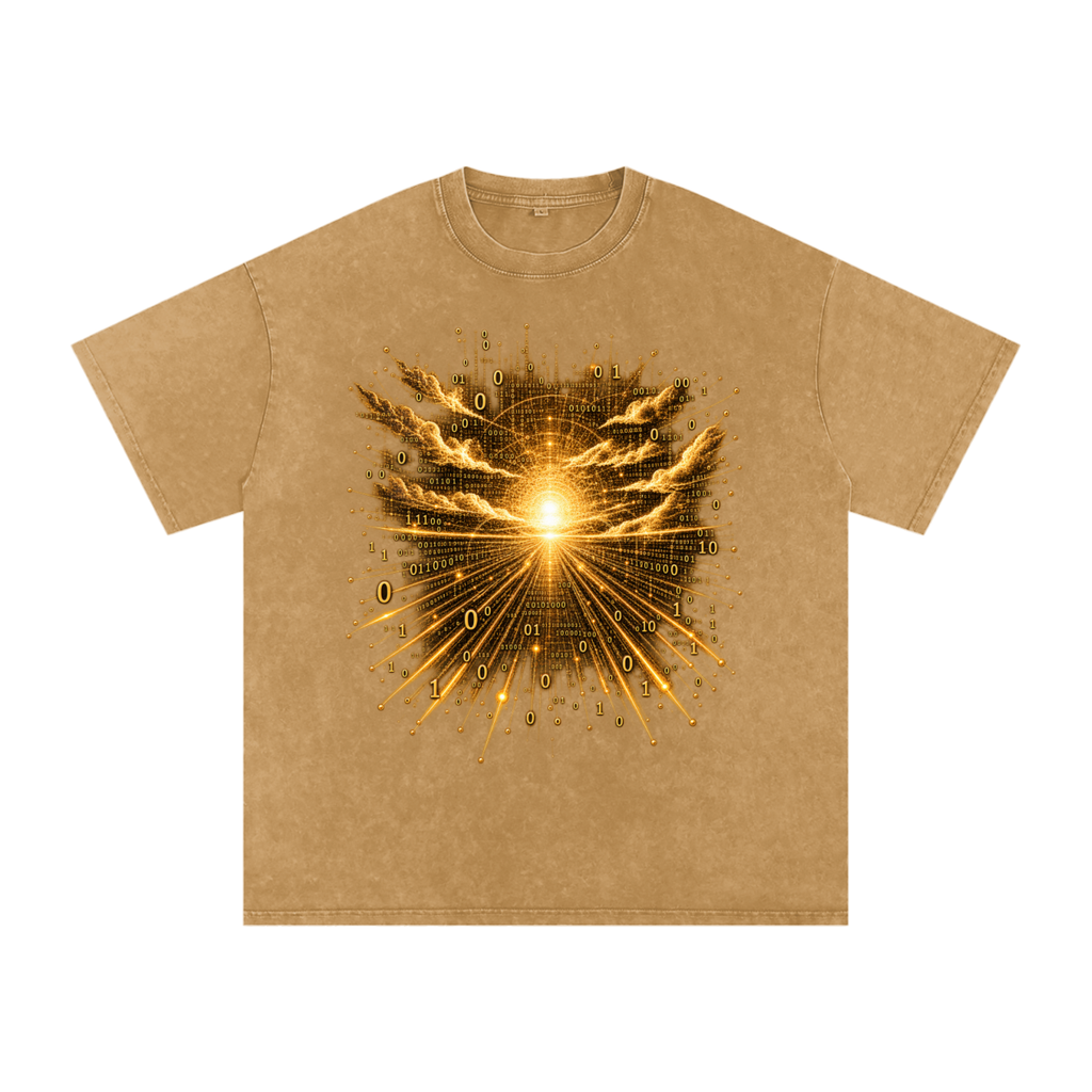 Time Is a Thread luxury washed cotton streetwear T-shirt, alternate color and garment view 19
