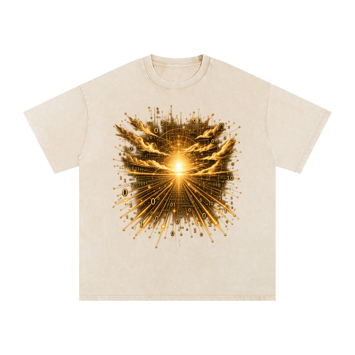 Time Is a Thread luxury washed cotton streetwear T-shirt, alternate color and garment view 5