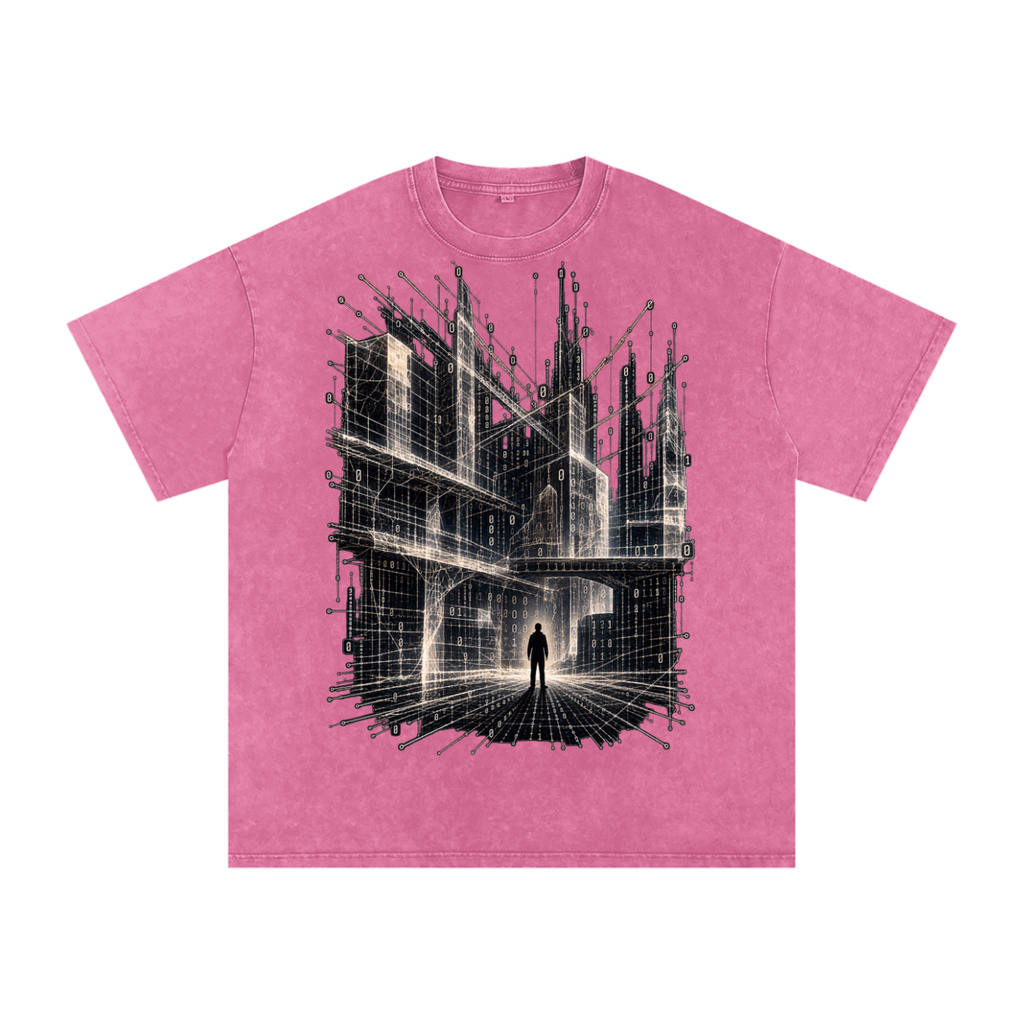 Infinite Scaffolding luxury washed cotton streetwear T-shirt, alternate color and garment view 7