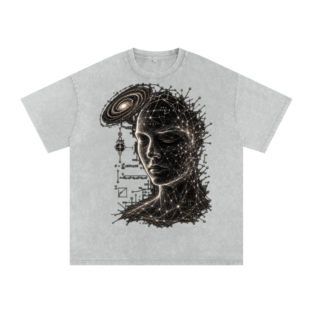 Minds as Mirrors luxury washed cotton streetwear T-shirt, alternate color and garment view 7