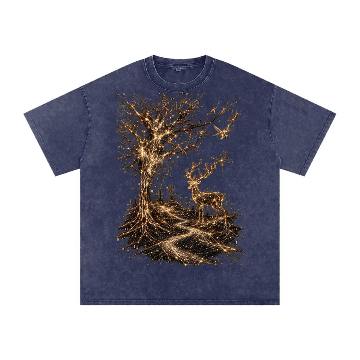 Life Is a System luxury washed cotton streetwear T-shirt, alternate color and garment view 33