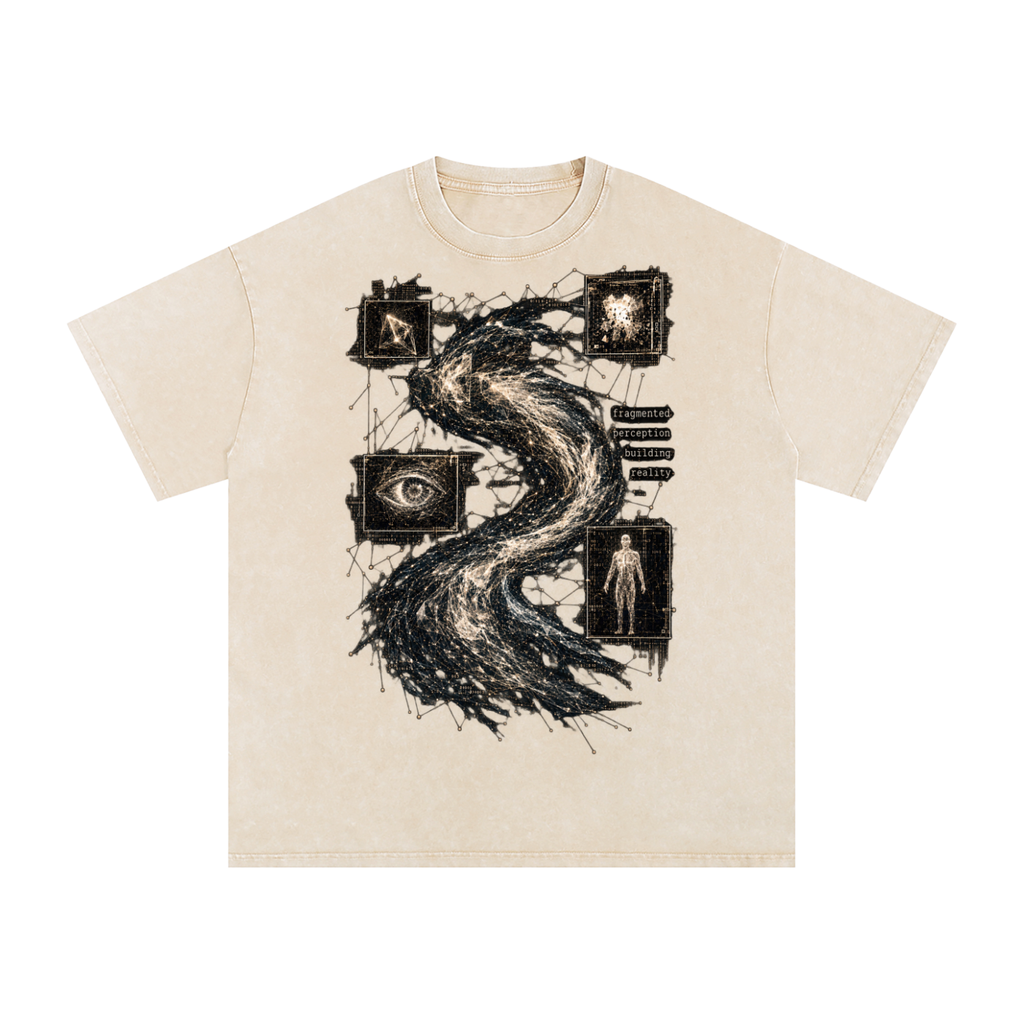 Fragments Become Whole luxury washed cotton streetwear T-shirt, alternate color and garment view 5
