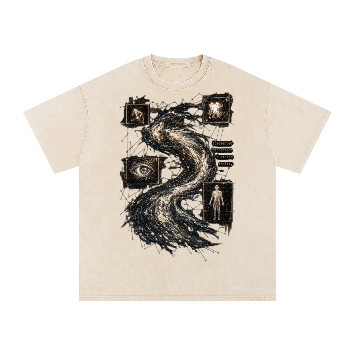 Fragments Become Whole luxury washed cotton streetwear T-shirt, alternate color and garment view 5