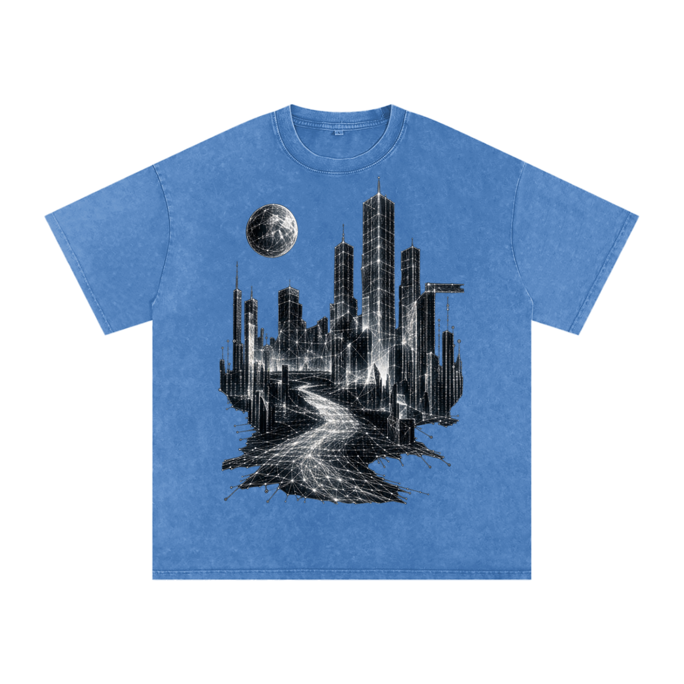 Cities of Pattern luxury washed cotton streetwear T-shirt, alternate color and garment view 17