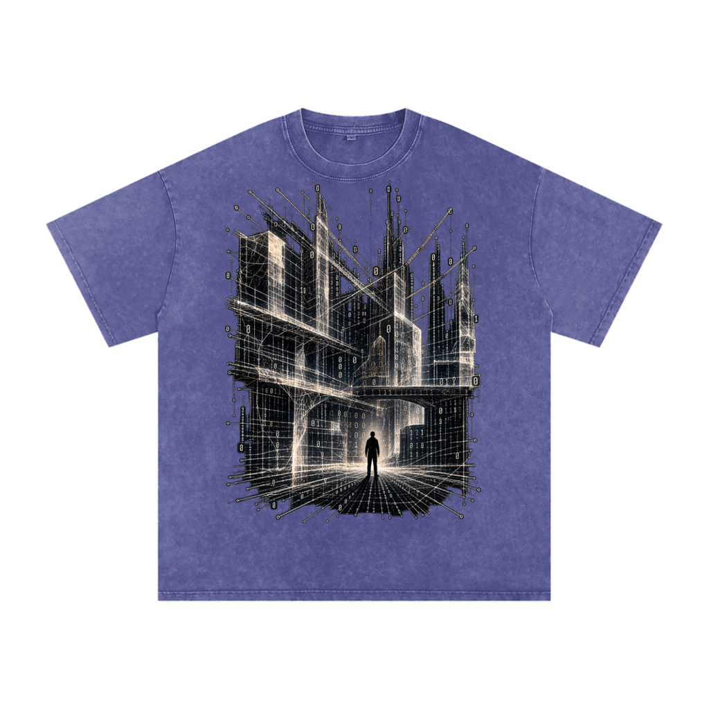 Infinite Scaffolding luxury washed cotton streetwear T-shirt, alternate color and garment view 19