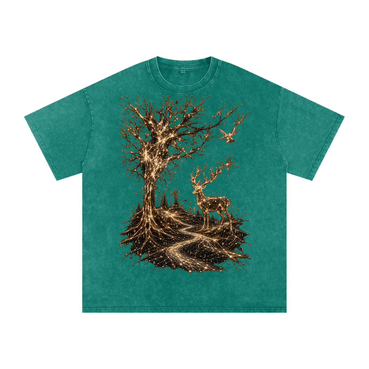 Life Is a System luxury washed cotton streetwear T-shirt, alternate color and garment view 27