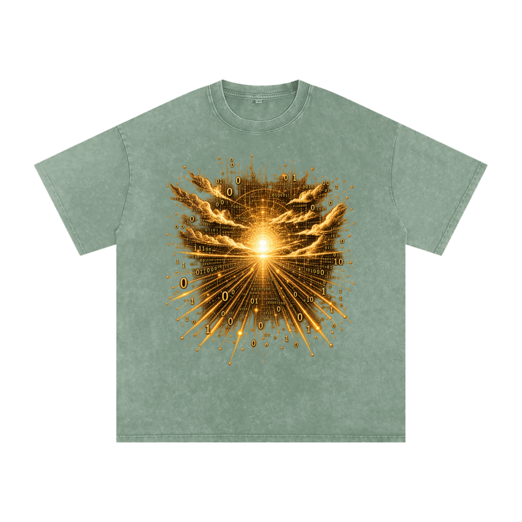 Time Is a Thread luxury washed cotton streetwear T-shirt, alternate color and garment view 9