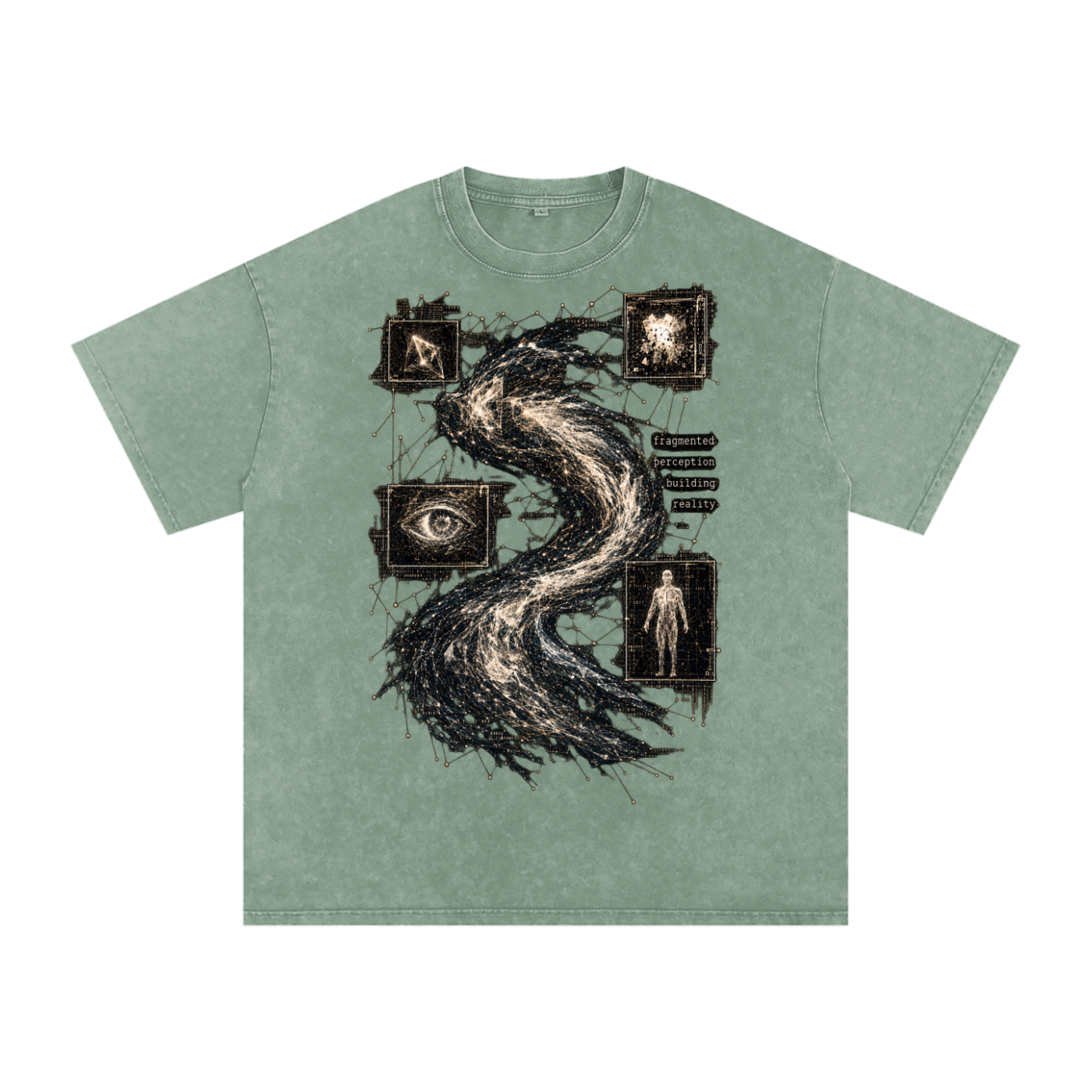 Fragments Become Whole luxury washed cotton streetwear T-shirt, alternate color and garment view 9
