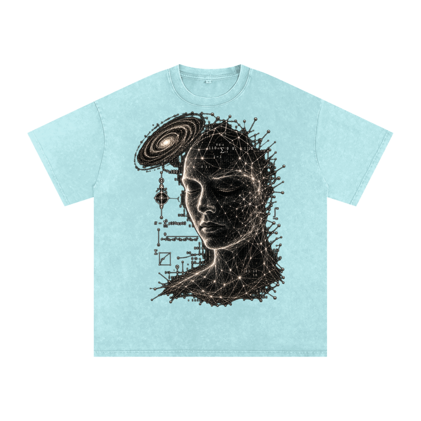 Minds as Mirrors luxury washed cotton streetwear T-shirt, alternate color and garment view 3