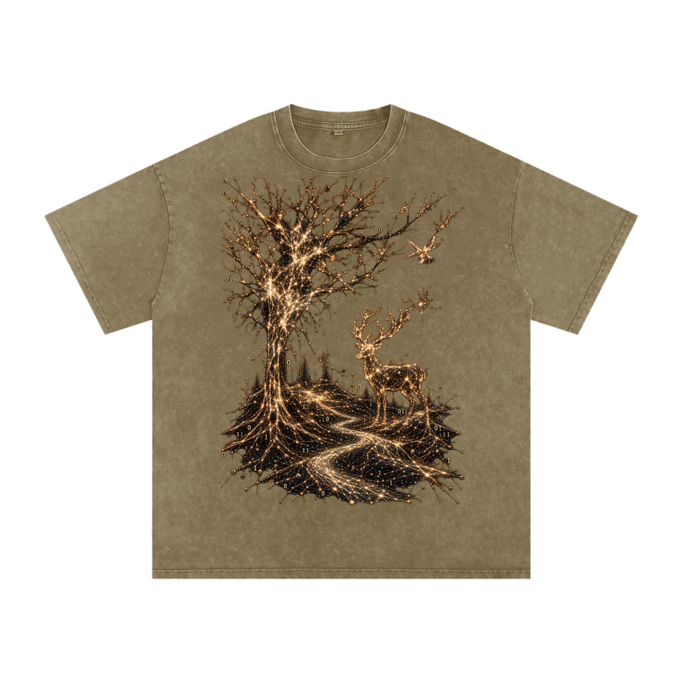 Life Is a System luxury washed cotton streetwear T-shirt, alternate color and garment view 29