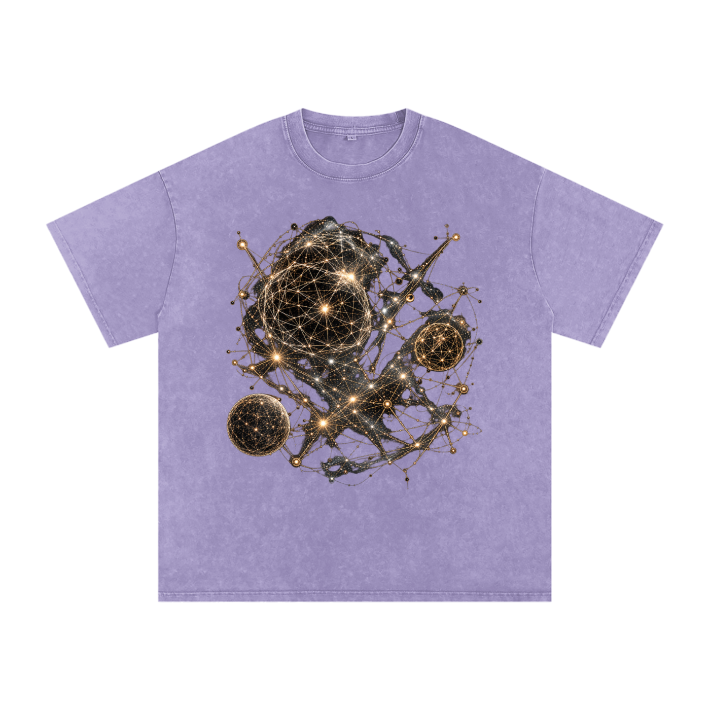Geometry of Space luxury washed cotton streetwear T-shirt, alternate color and garment view 11