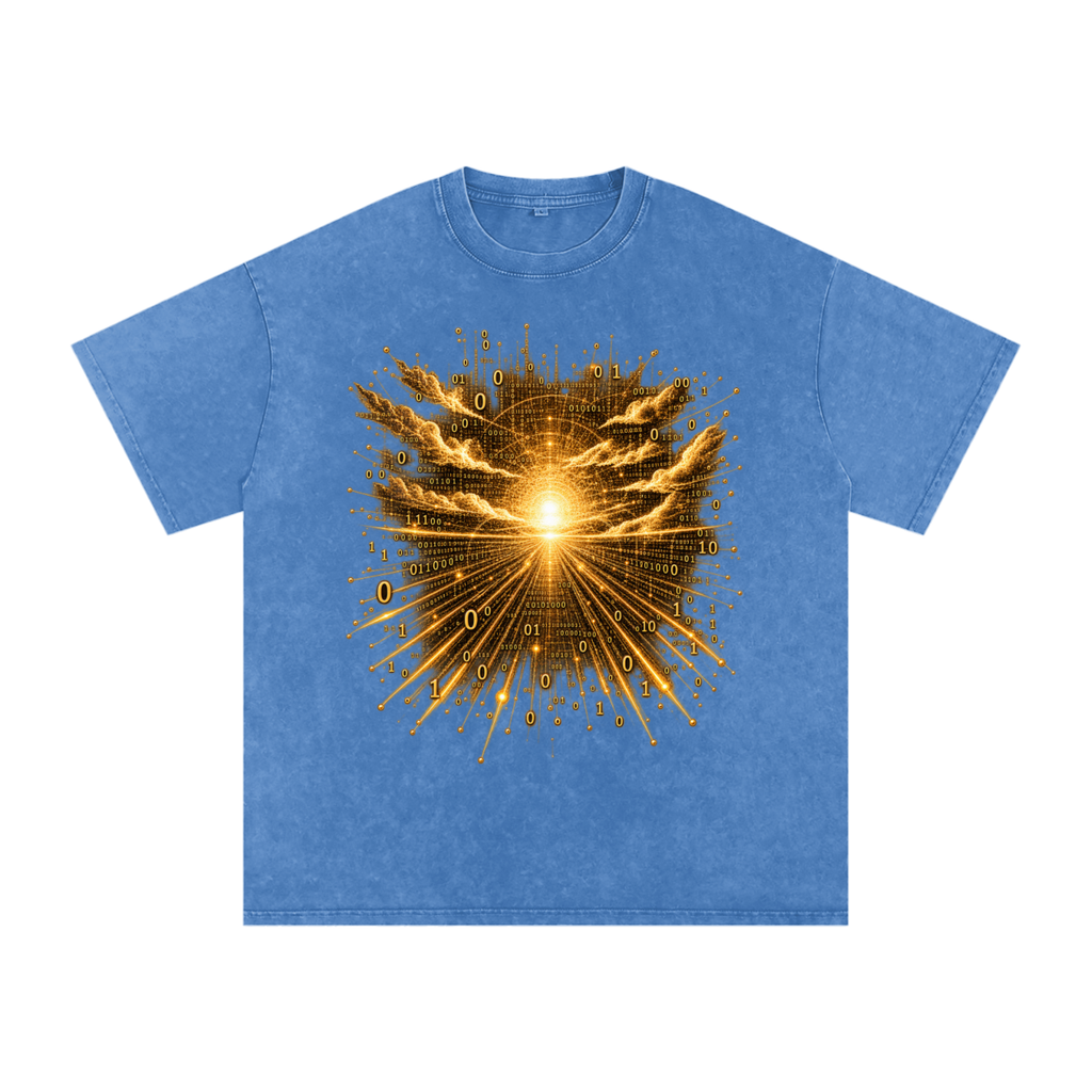 Time Is a Thread luxury washed cotton streetwear T-shirt, alternate color and garment view 17