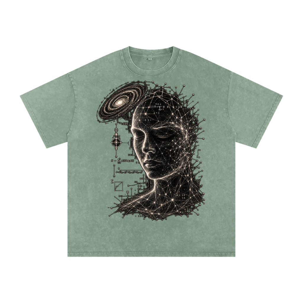 Minds as Mirrors luxury washed cotton streetwear T-shirt, alternate color and garment view 9