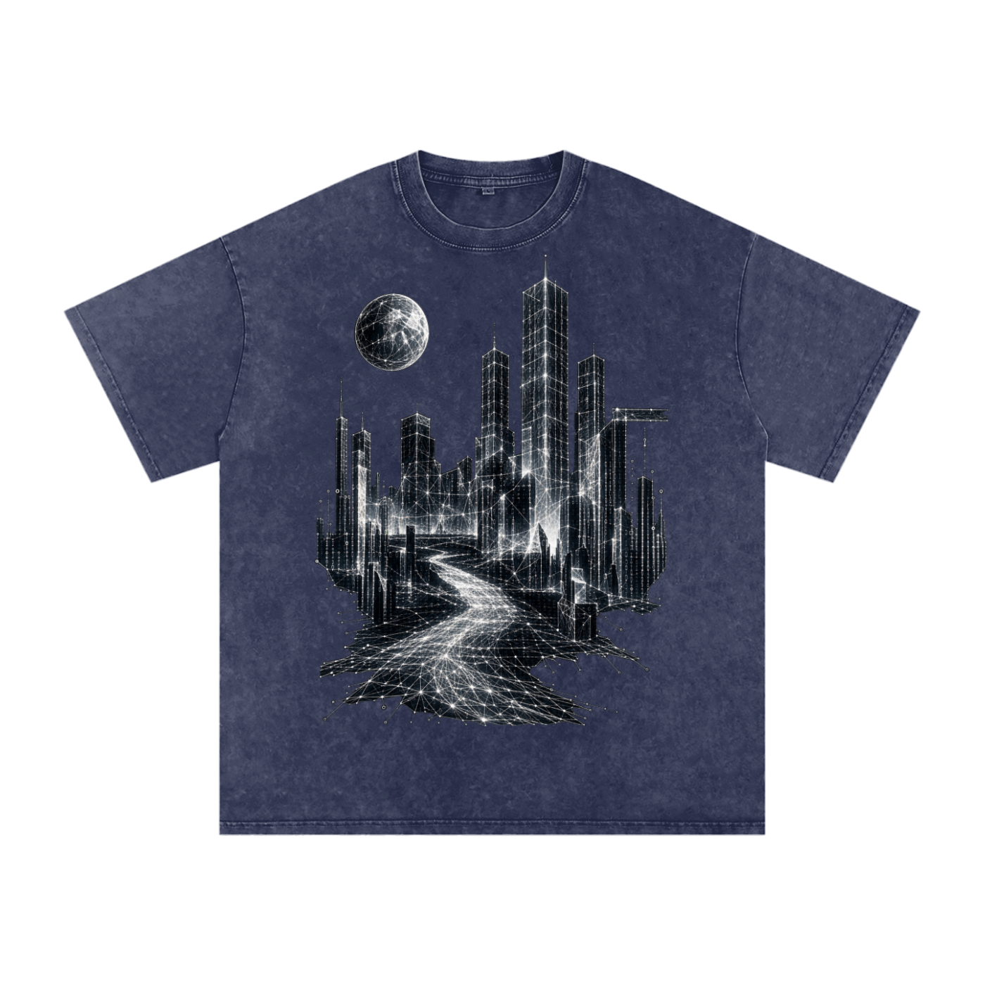 Cities of Pattern luxury washed cotton streetwear T-shirt, alternate color and garment view 33