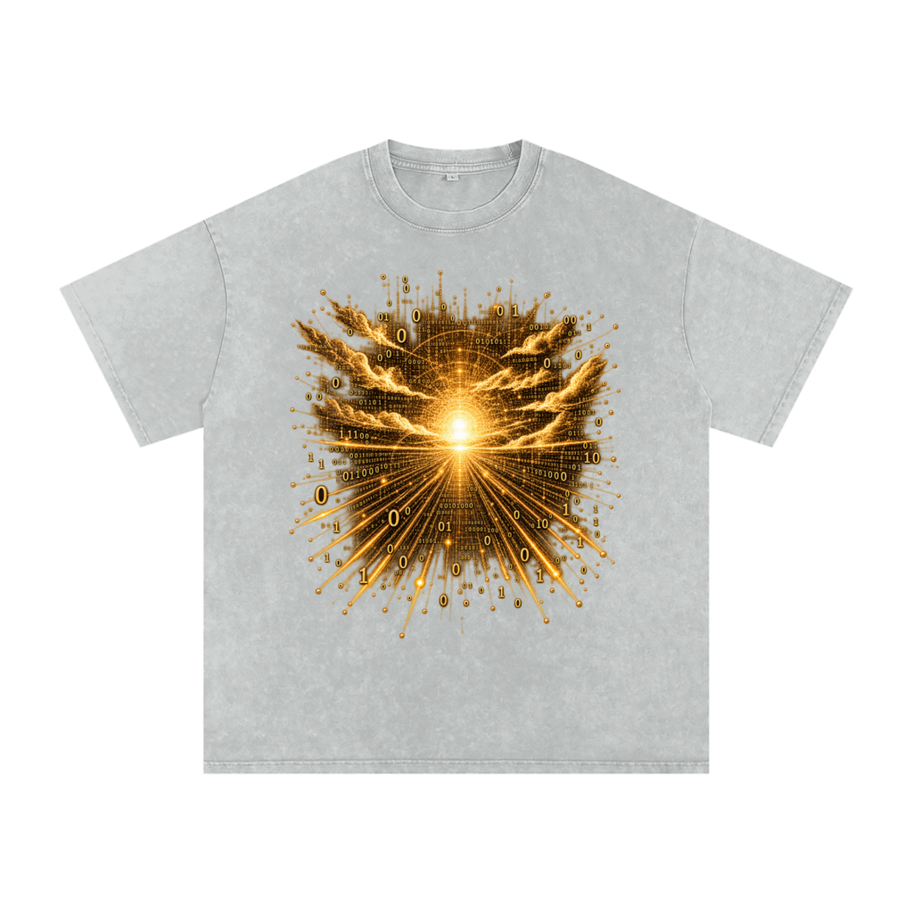 Time Is a Thread luxury washed cotton streetwear T-shirt, alternate color and garment view 7