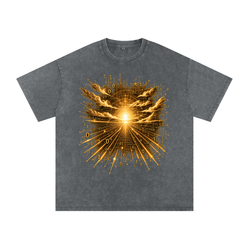 Time Is a Thread luxury washed cotton streetwear T-shirt, alternate color and garment view 31