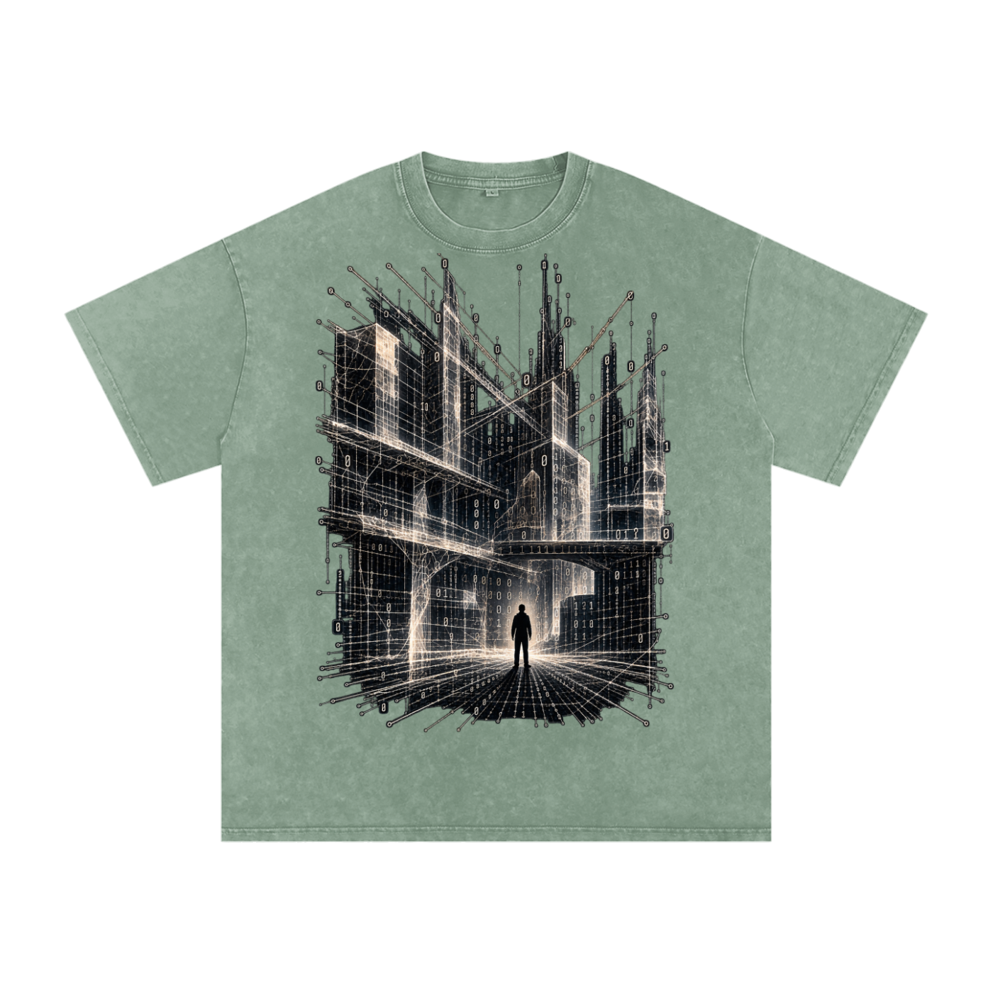 Infinite Scaffolding luxury washed cotton streetwear T-shirt, alternate color and garment view 23