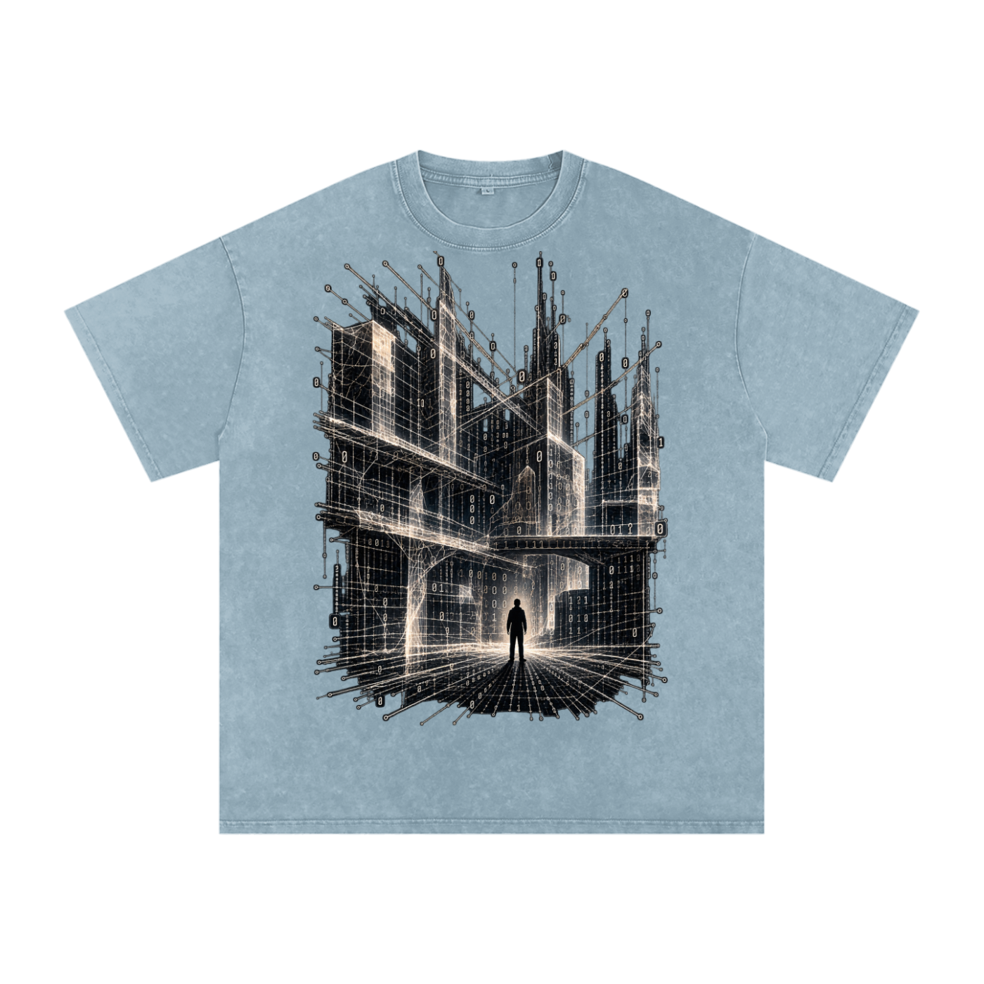 Infinite Scaffolding luxury washed cotton streetwear T-shirt, alternate color and garment view 11