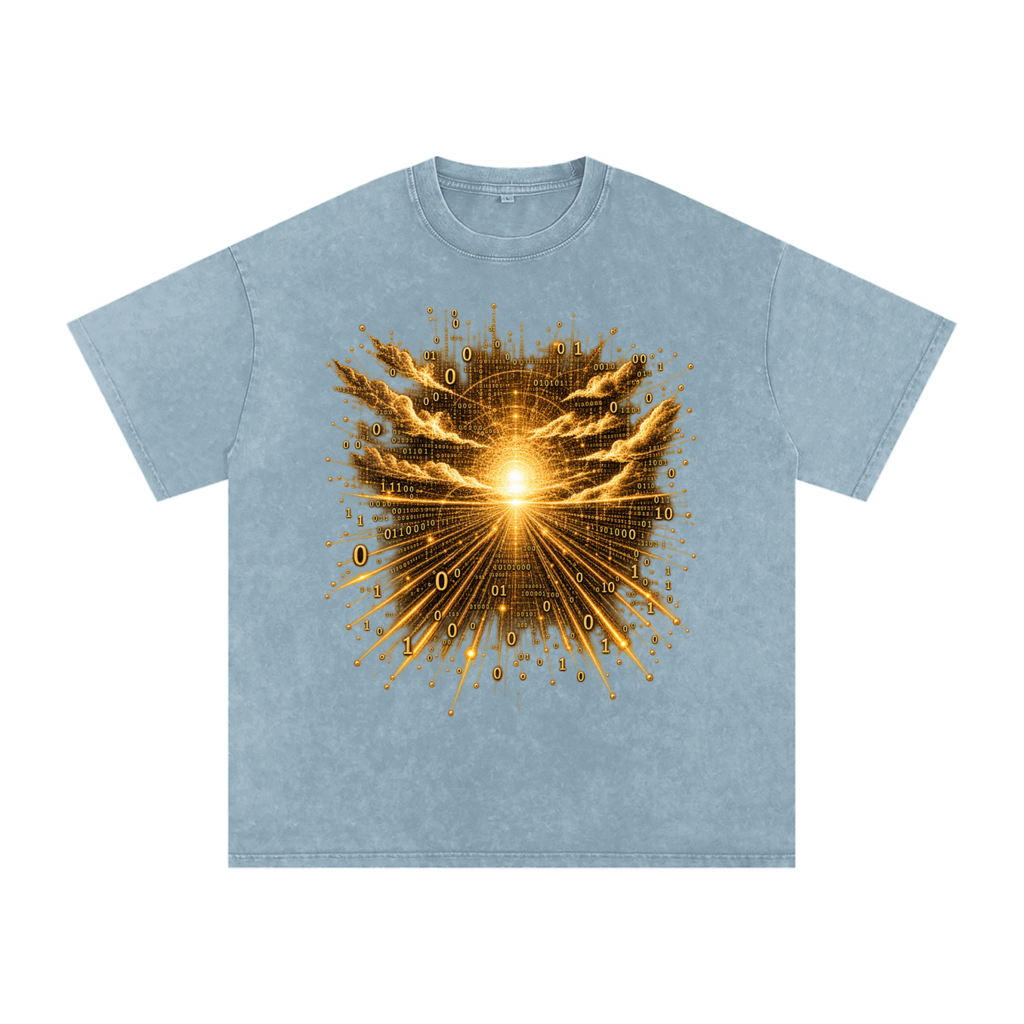 Time Is a Thread luxury washed cotton streetwear T-shirt, alternate color and garment view 21